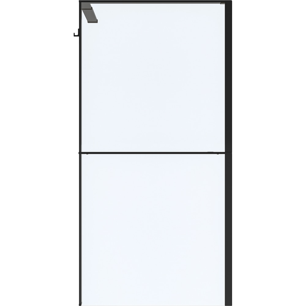 Paravan dus walk-in GOODHOME Evanna, aluminiu, 120 x 195 cm, sticla securizata transparenta, profil negru