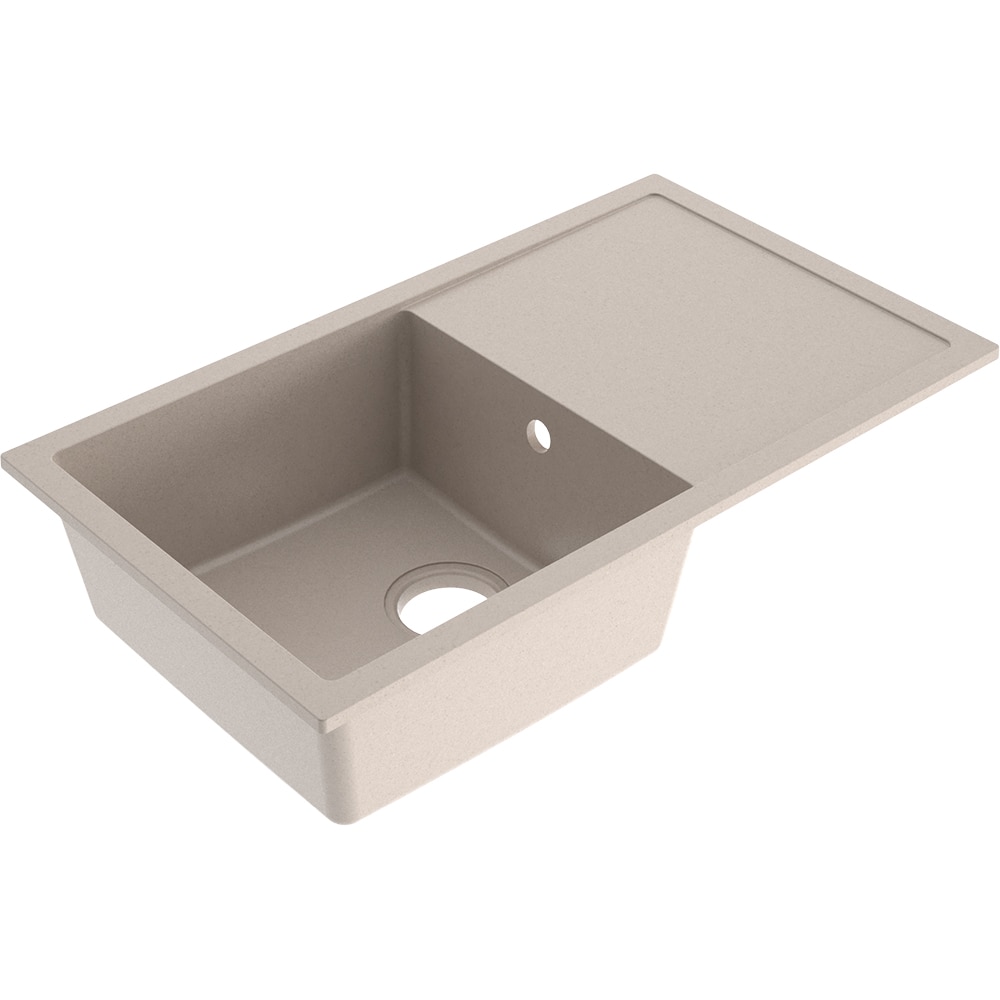 Chiuveta bucatarie GOOHOME Lourdes, 1 cuva, picurator reversibil, compozit, bej