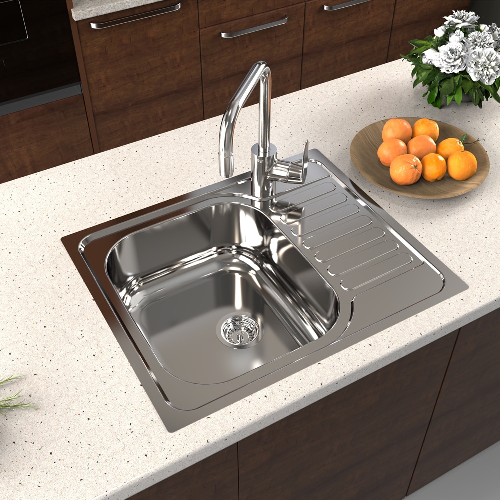 Chiuveta bucatarie Jabiri XS, 1 cuva, picurator reversibil, 60 x 50 cm, inox