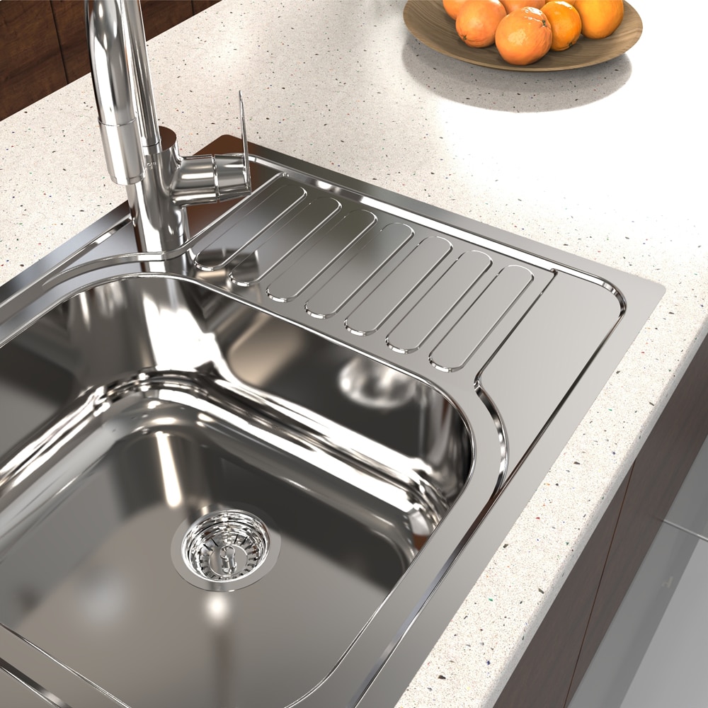 Chiuveta bucatarie Jabiri XS, 1 cuva, picurator reversibil, 60 x 50 cm, inox