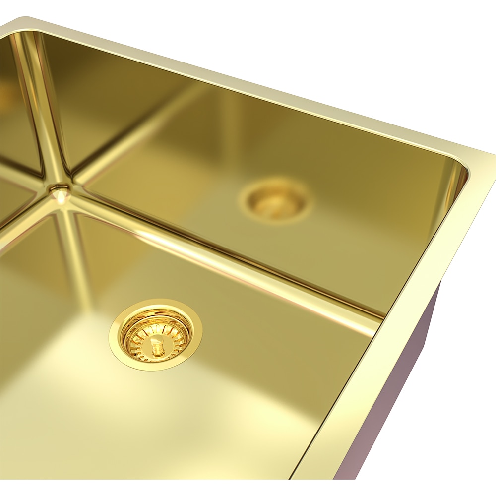 Chiuveta bucatarie GoodHome Villach XS, 1 cuva, inox, 54 x 44 x 20 cm, auriu