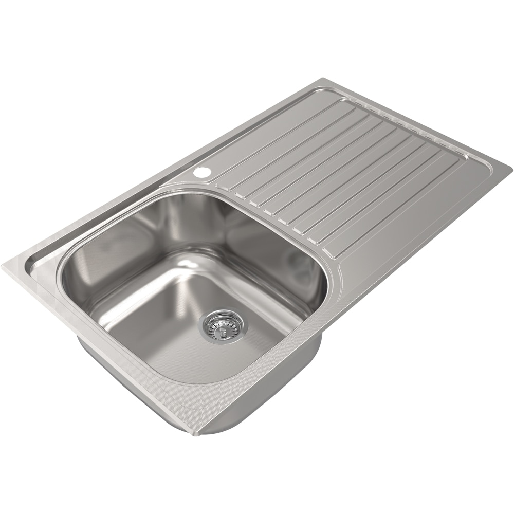 Chiuveta bucatarie Jabiri Linen, 1 cuva, picurator reversibil, 76 x 43.5 cm, inox