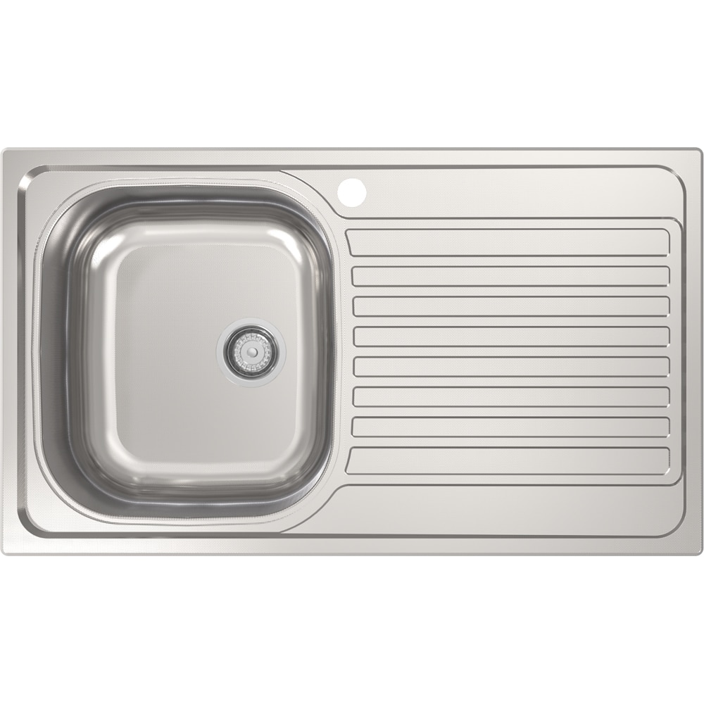 Chiuveta bucatarie Jabiri Linen, 1 cuva, picurator reversibil, 76 x 43.5 cm, inox