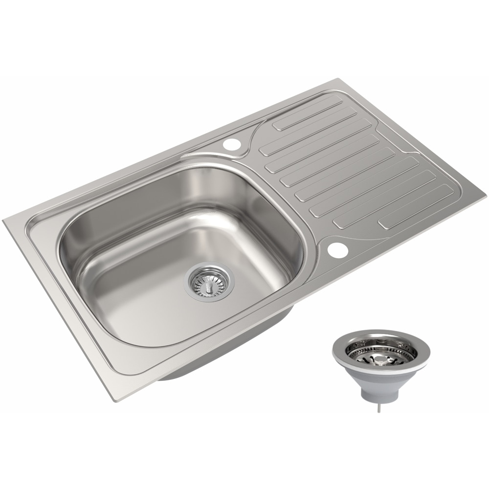 Chiuveta bucatarie Jabiri Linen, 1 cuva, picurator reversibil, 76 x 43.5 cm, inox