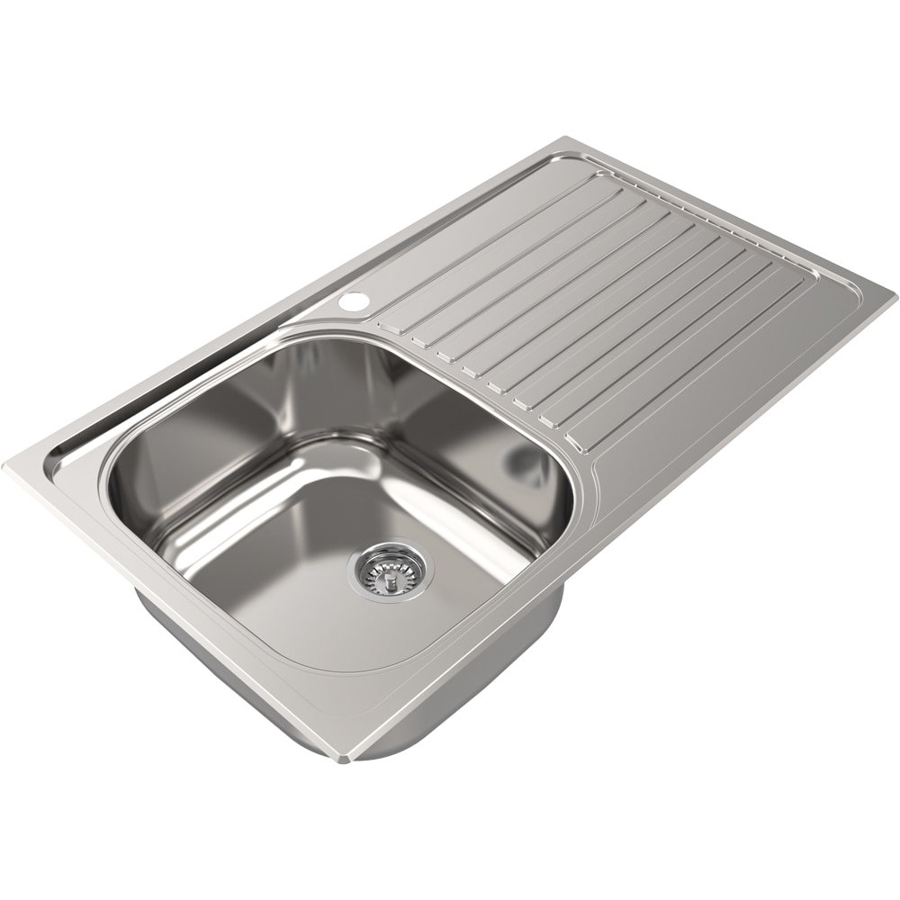 Chiuveta bucatarie Jabiri, 1 cuva, picurator reversibil, 76 x 43.5 cm, inox