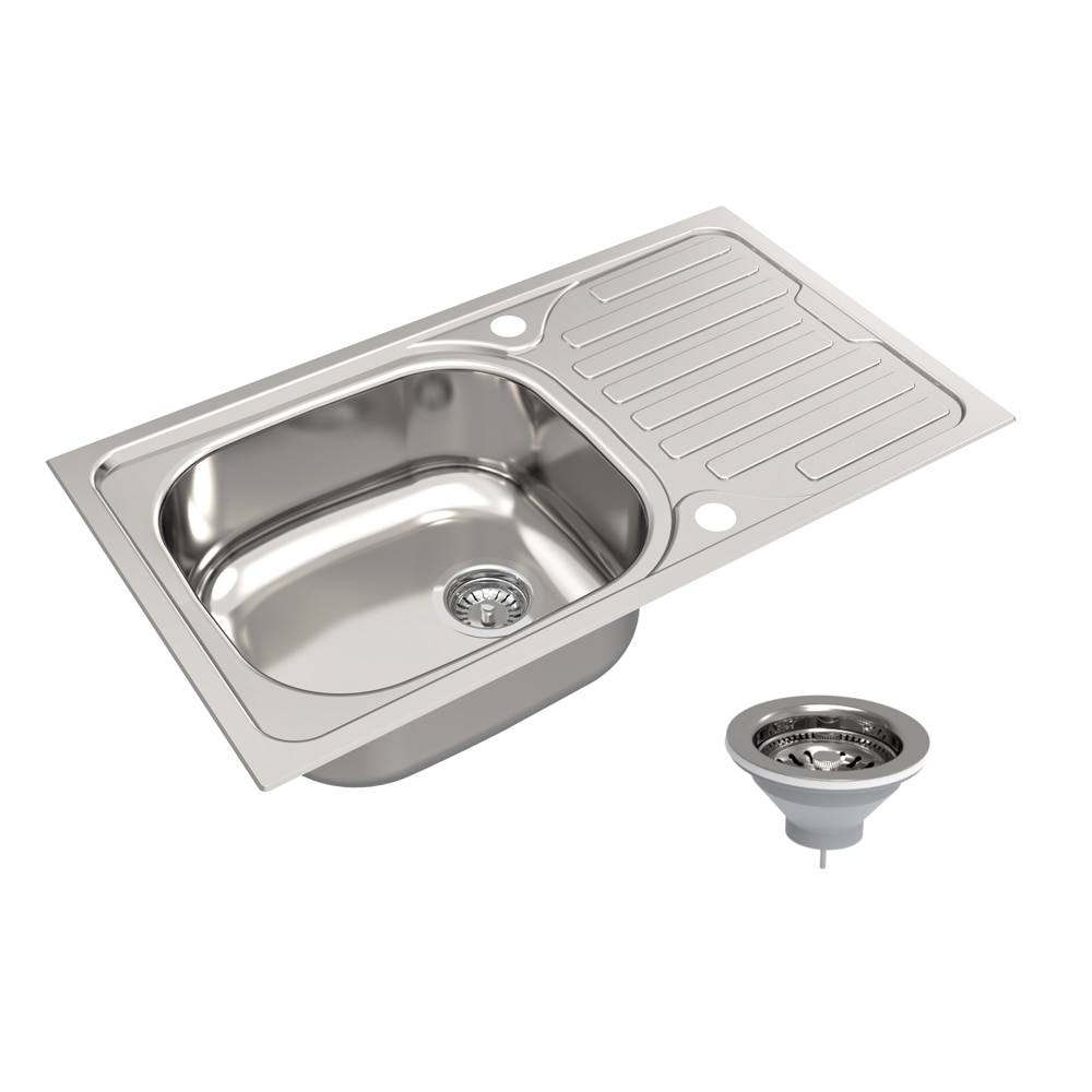 Chiuveta bucatarie Jabiri, 1 cuva, picurator reversibil, 76 x 43.5 cm, inox