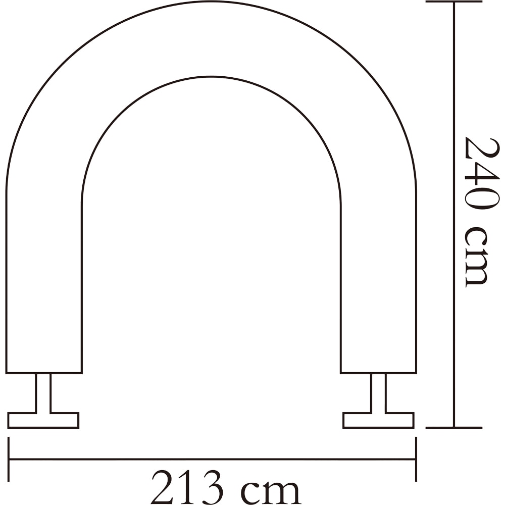 Arcada brad artificial, 240 x 218.44 cm, verde-alb