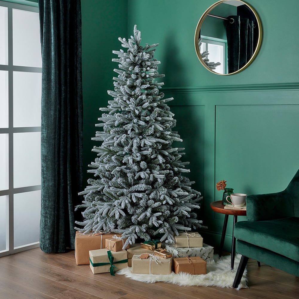 Brad artificial de Craciun Perlit, 183 cm, polietilena si PVC, verde