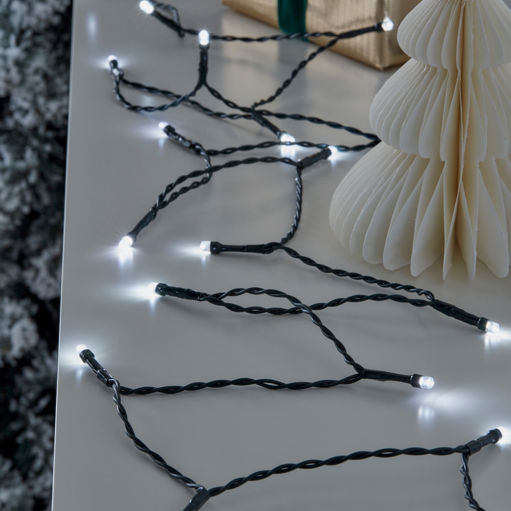 Ghirlanda luminoasa, 120 led-uri, 12.2 m, iluminare alb rece