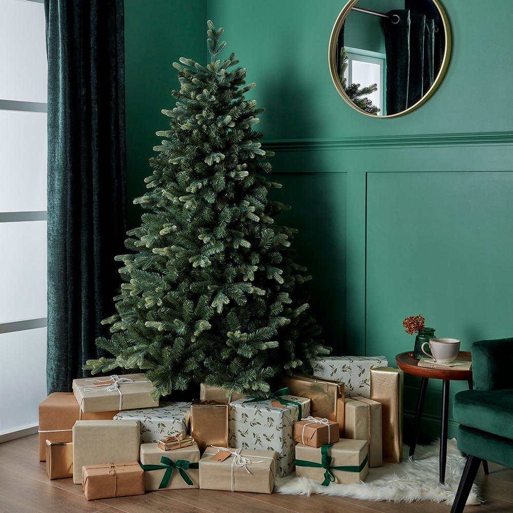 Brad artificial de Craciun Dasher, 183 cm, Polietilena si PVC, verde