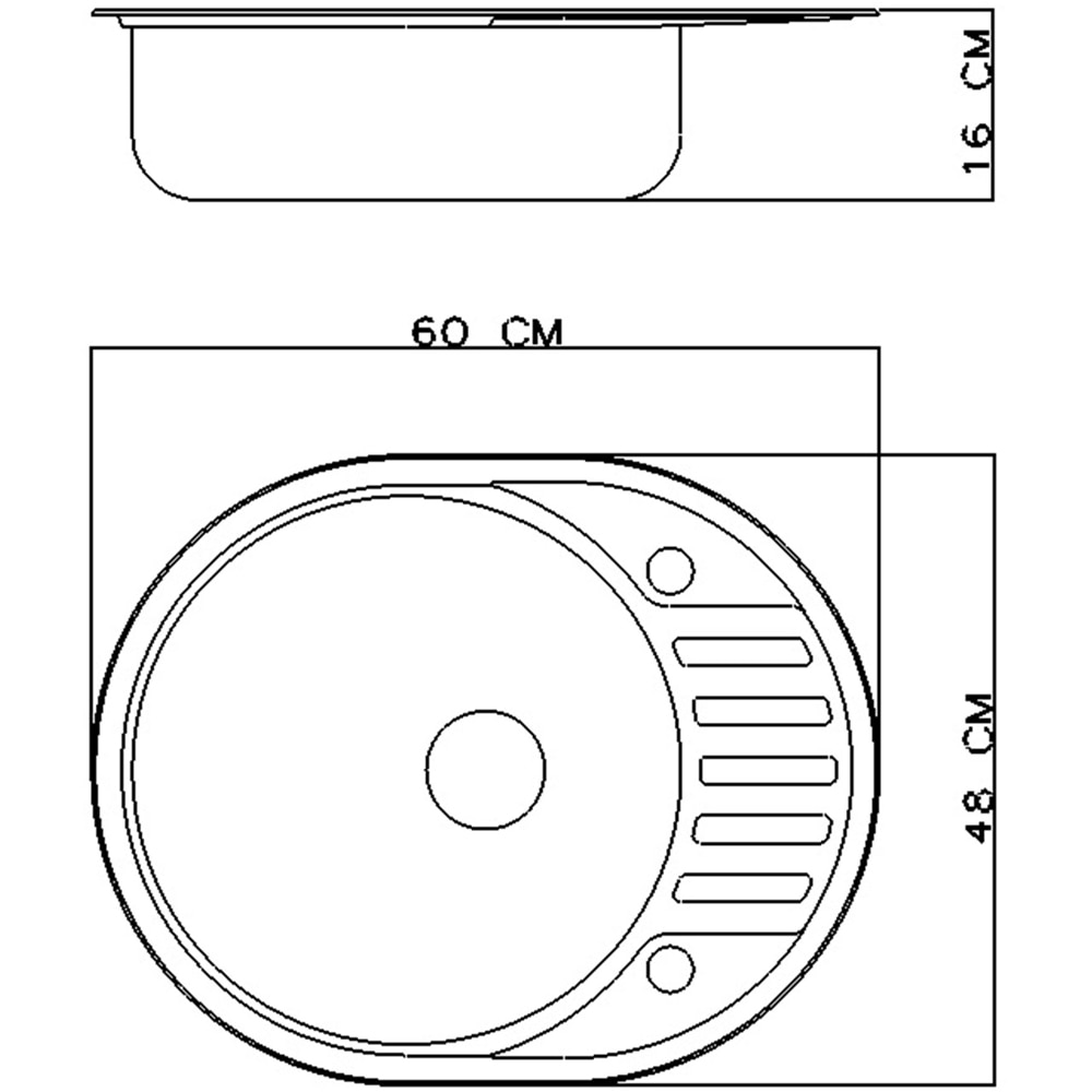 Chiuveta bucatarie Liebig 1K, 1 cuva, picurator reversibil, 60 x 48 cm, inox