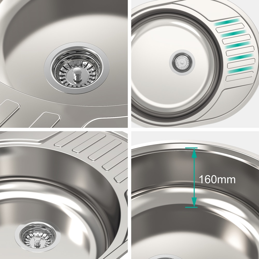 Chiuveta bucatarie Liebig 1K, 1 cuva, picurator reversibil, 60 x 48 cm, inox