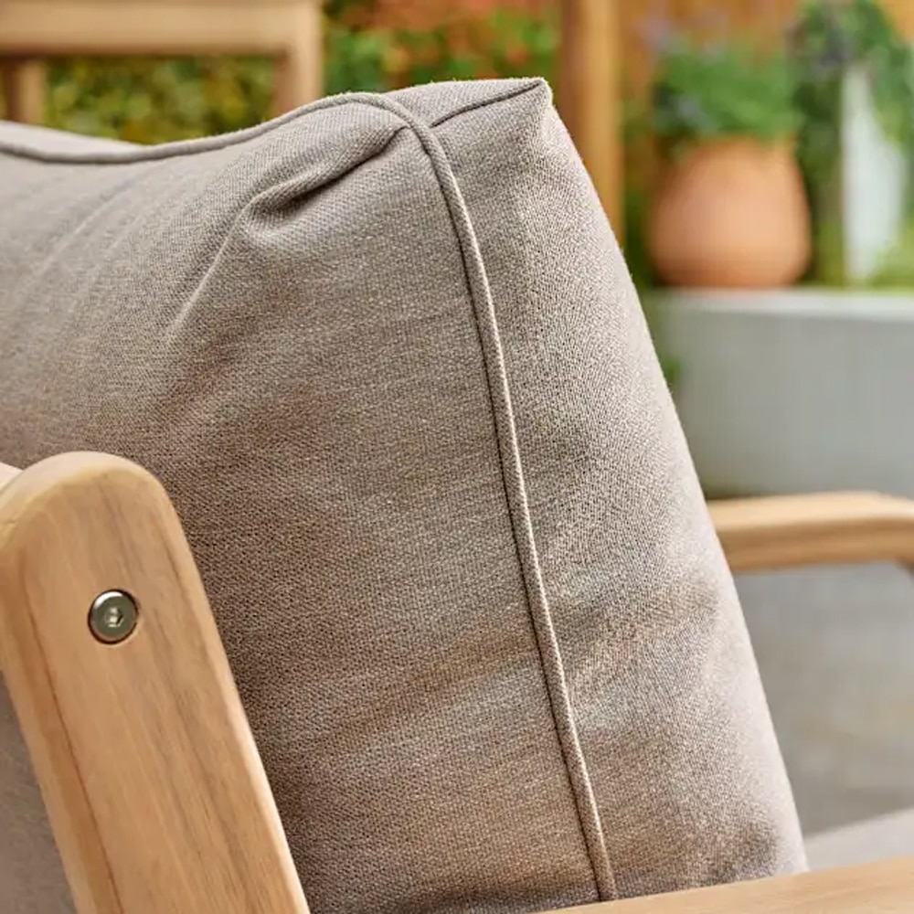 Set mobilier gradina/terasa GoodHome Riveo, 5 piese, 2 canapele + fotoliu colt + masa, gri