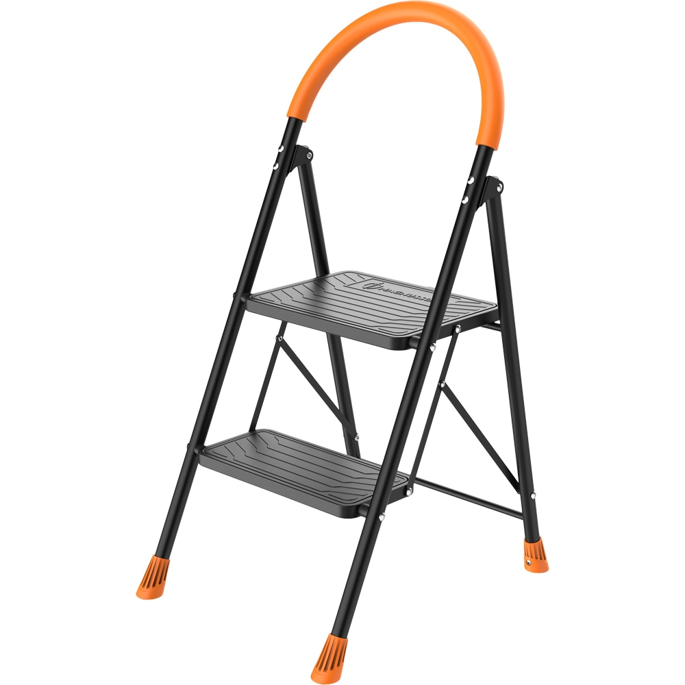 Scara pliabila MAGNUSSON, 1x2 trepte, 150 kg, otel, negru