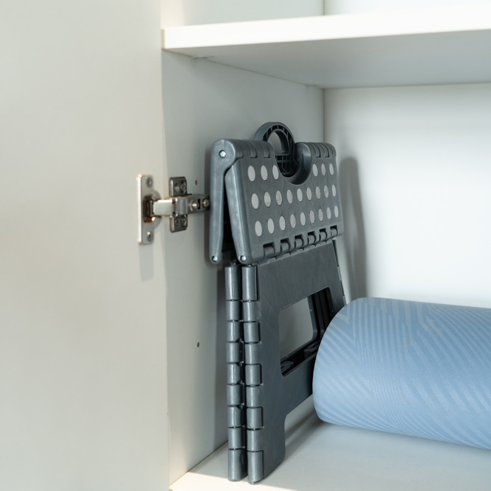 Scara pliabila 1 treapta, 20 cm, plastic, gri