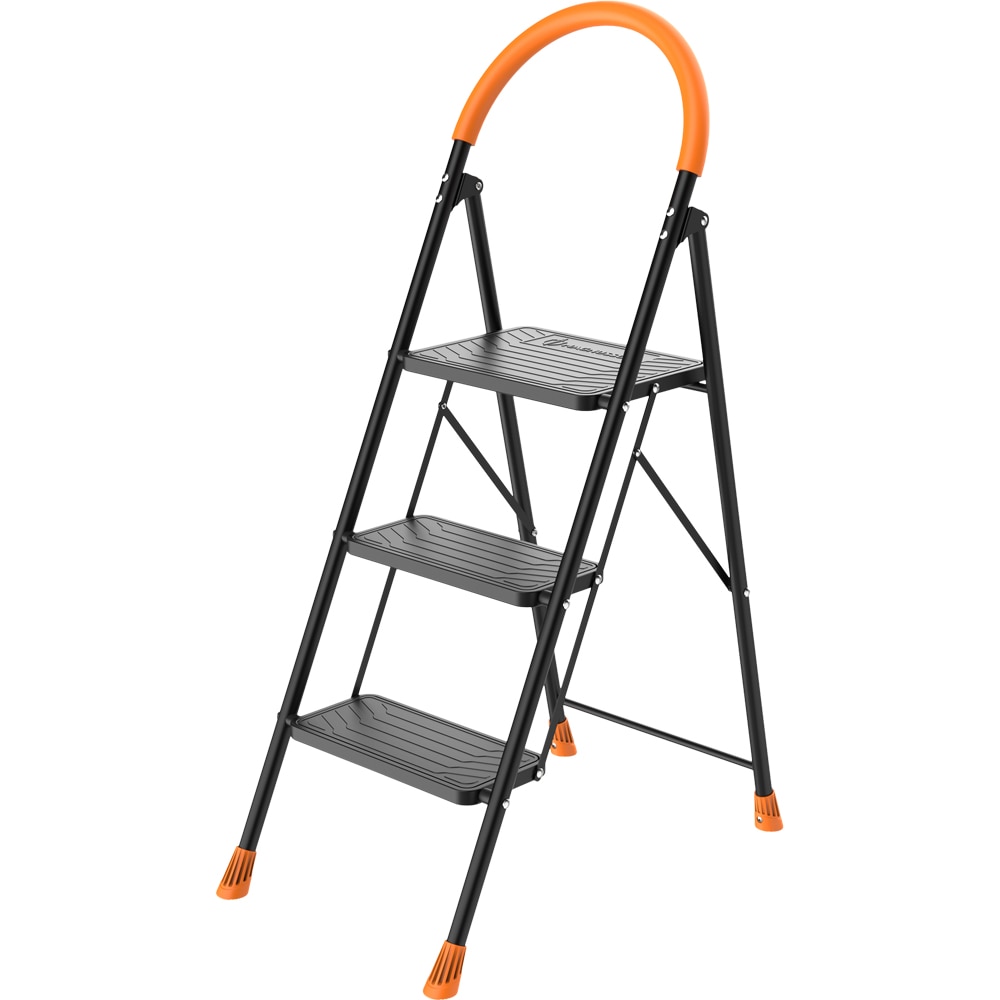 Scara pliabila MAGNUSSON, 1x3 trepte, 150 kg, otel, negru