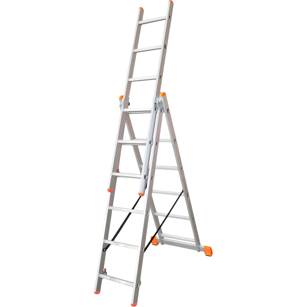 Scara combinata MAGNUSSON, 3x6 trepte, 3.5 m, aluminiu