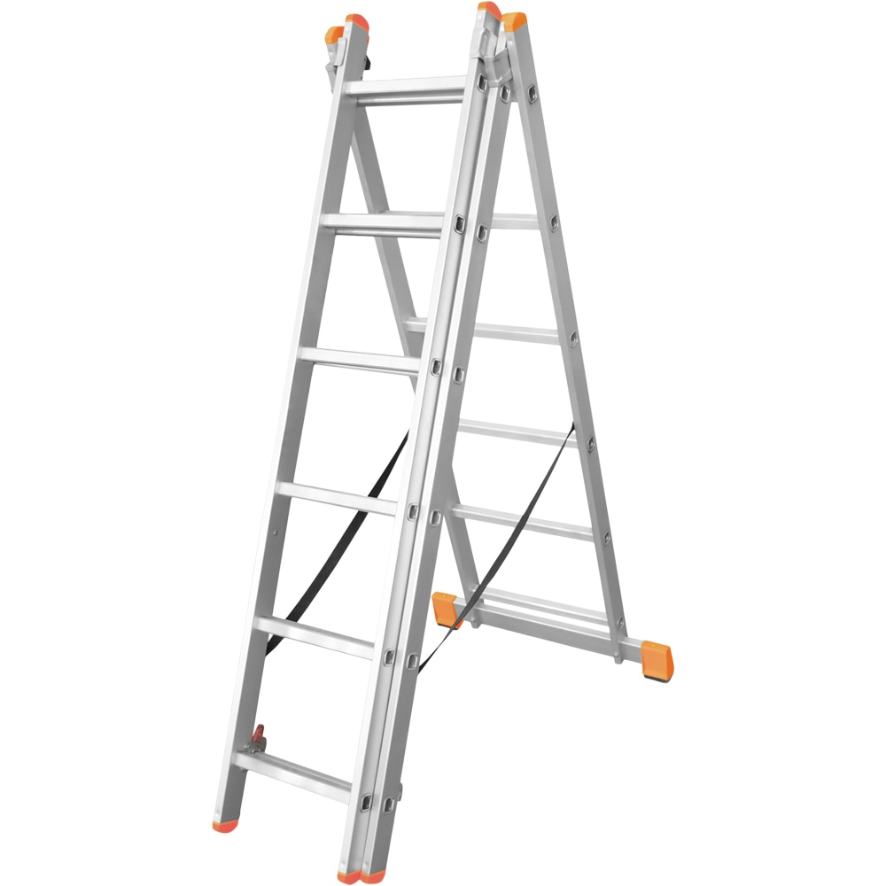 Scara combinata MAGNUSSON, 3x6 trepte, 3.5 m, aluminiu