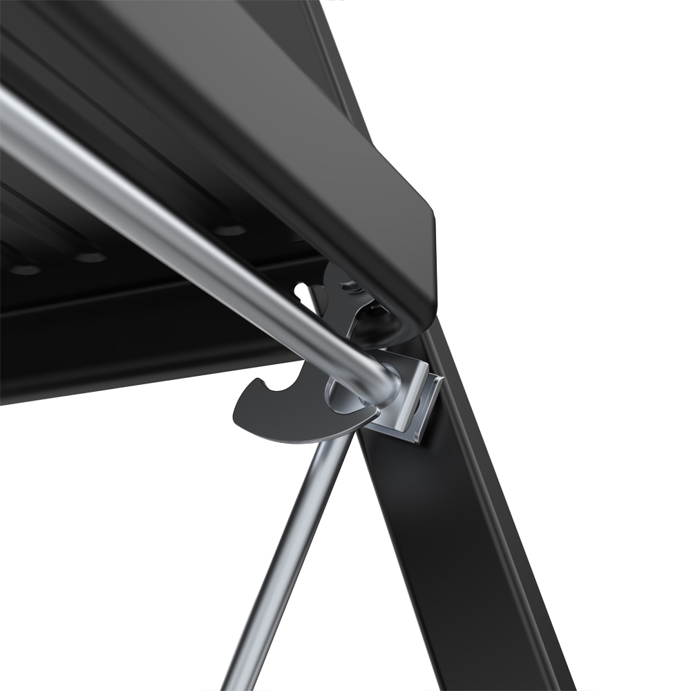 Scara pliabila 1x3 trepte, otel, negru