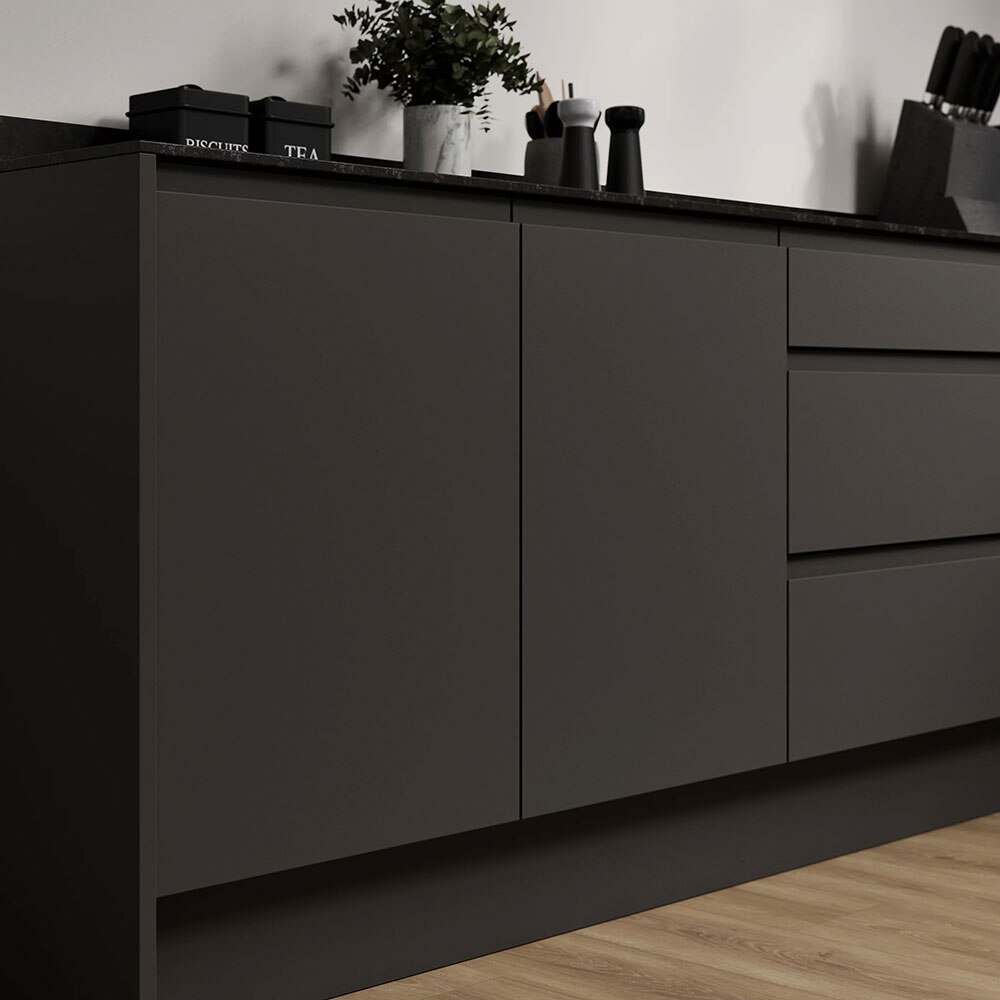 Panou usa GOODHOME Garcinia, 49.7 x 146.7 x 1.9 cm, MDF, gri inchis