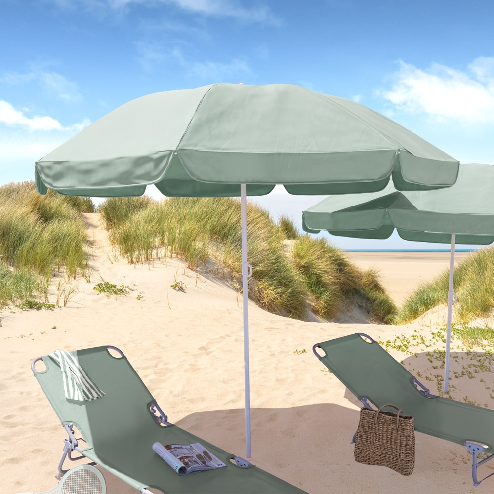 Umbrela terasa Curacao, poliester, 178 x 186 cm, verde deschis