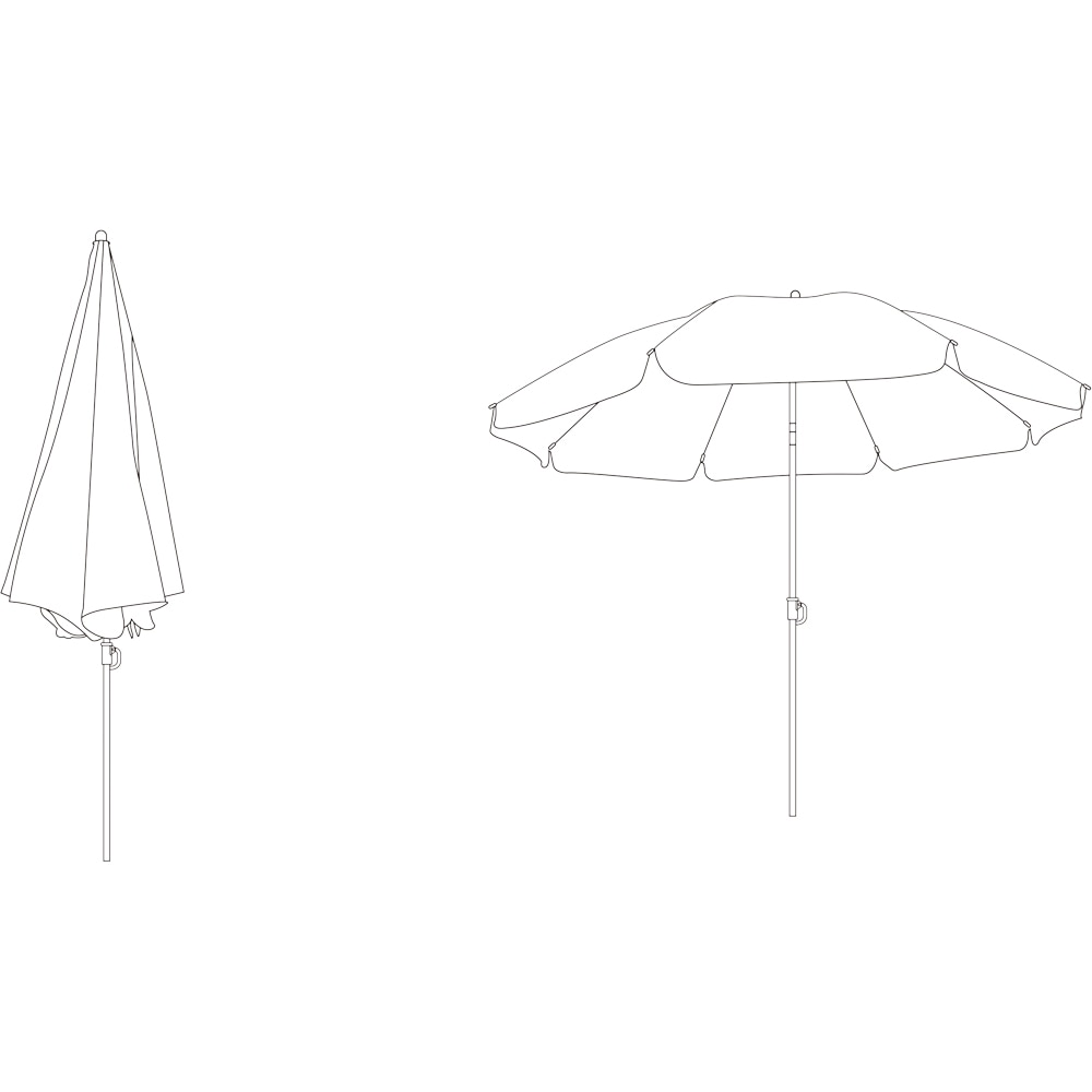 Umbrela terasa Curacao, poliester, 178 x 186 cm, verde deschis