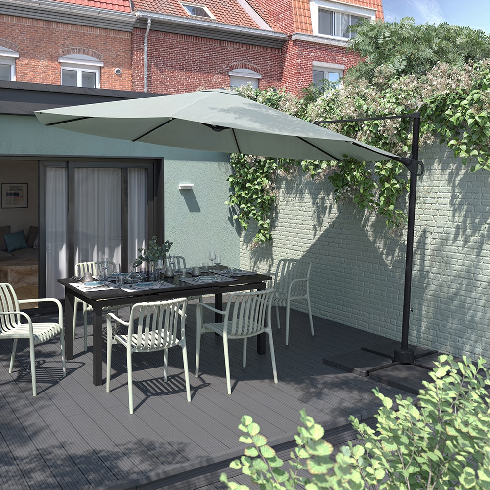 Umbrela de exterior GOODHOME Brindisi, 3.5m, gri