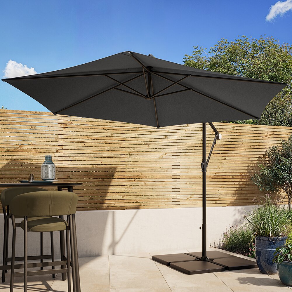 Umbrela de exterior GOODHOME Kigali, 3 x 3m, negru