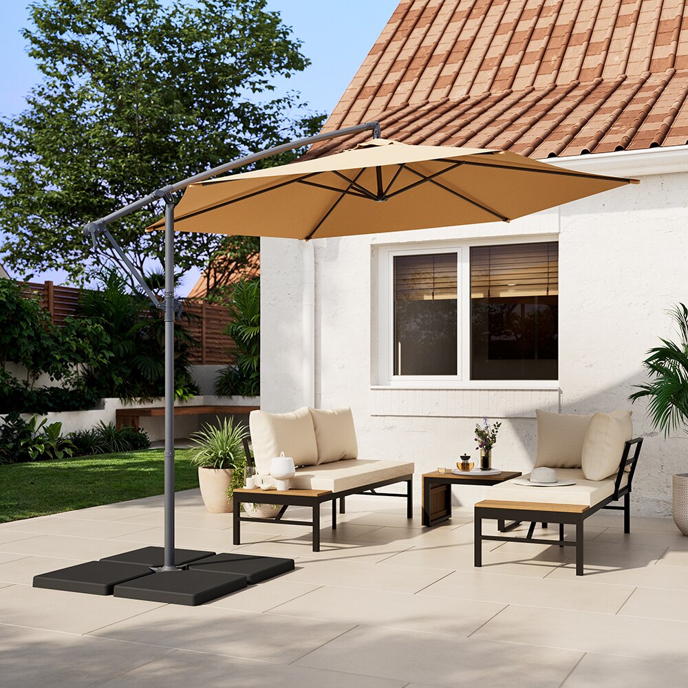 Umbrela de exterior GOODHOME Kigali, 3 x 3m, bej