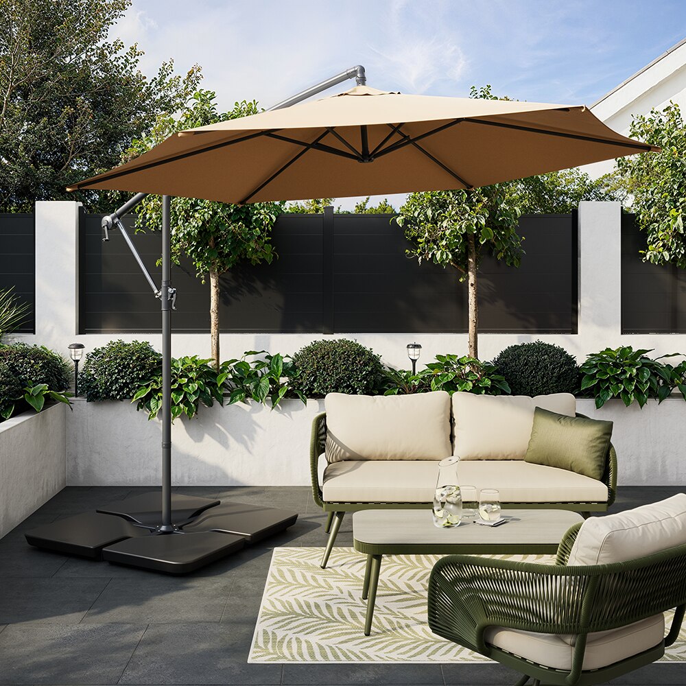 Umbrela de exterior GOODHOME Kigali, 3 x 3m, bej