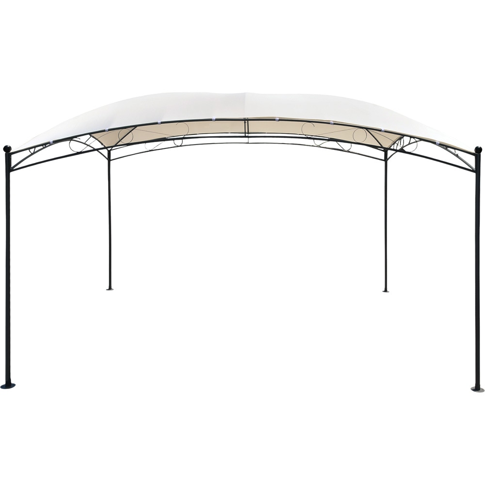 Pavilion gradinta GOODHOME Tripoli, 3 x 4 x 2.67 cm, poliester si otel, alb