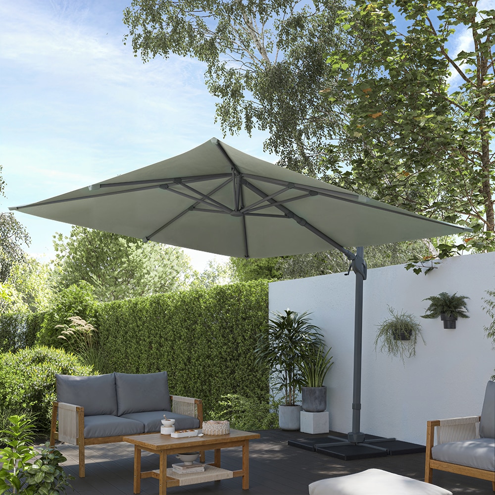 Umbrela de exterior GOODHOME Corby, 3 x 3m, olive