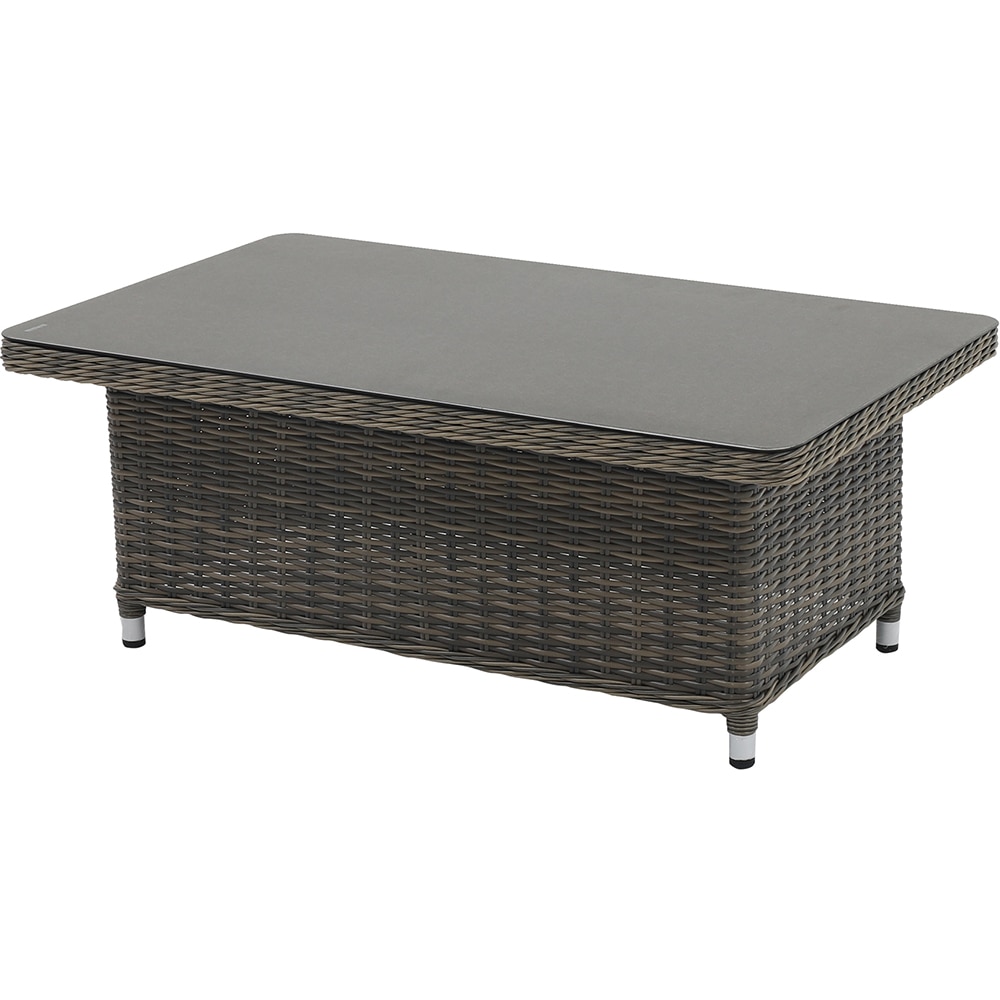 Set mobilier gradina GOODHOME Emali, 4 piese, gri inchis