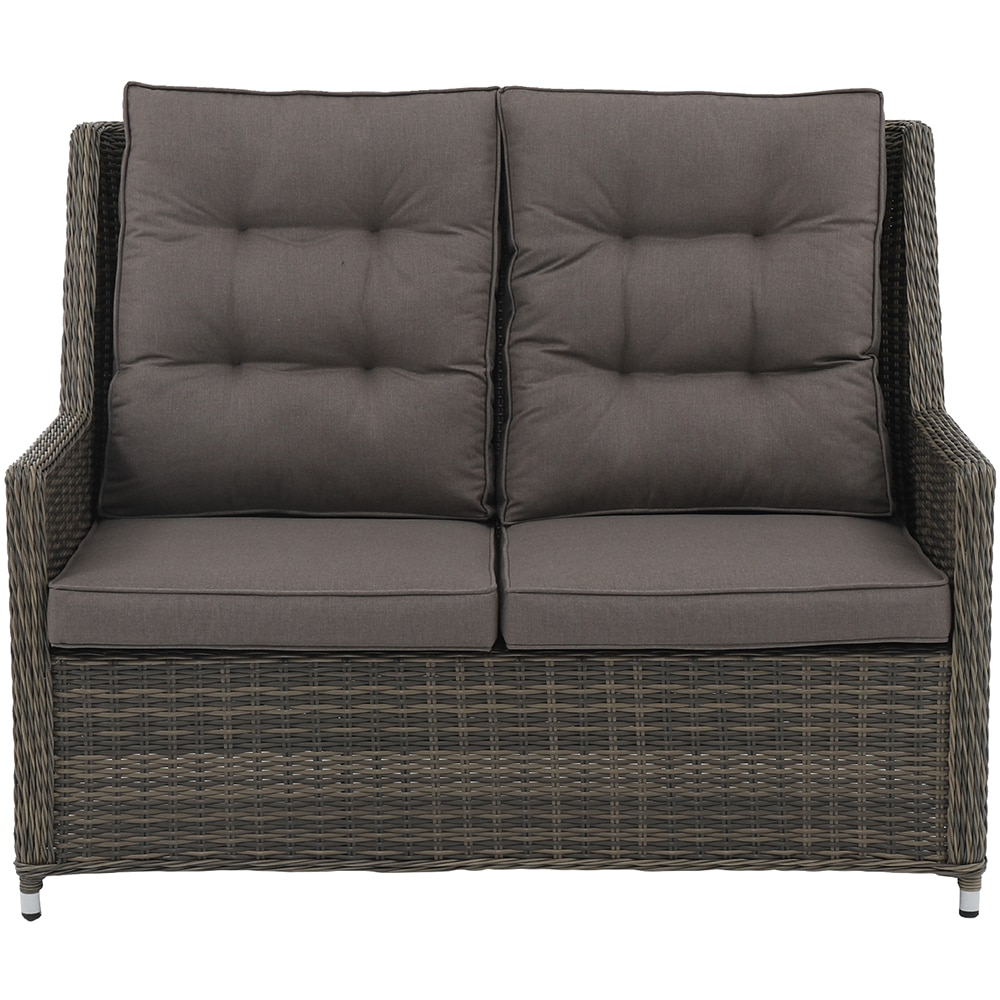 Set mobilier gradina GOODHOME Emali, 4 piese, gri inchis