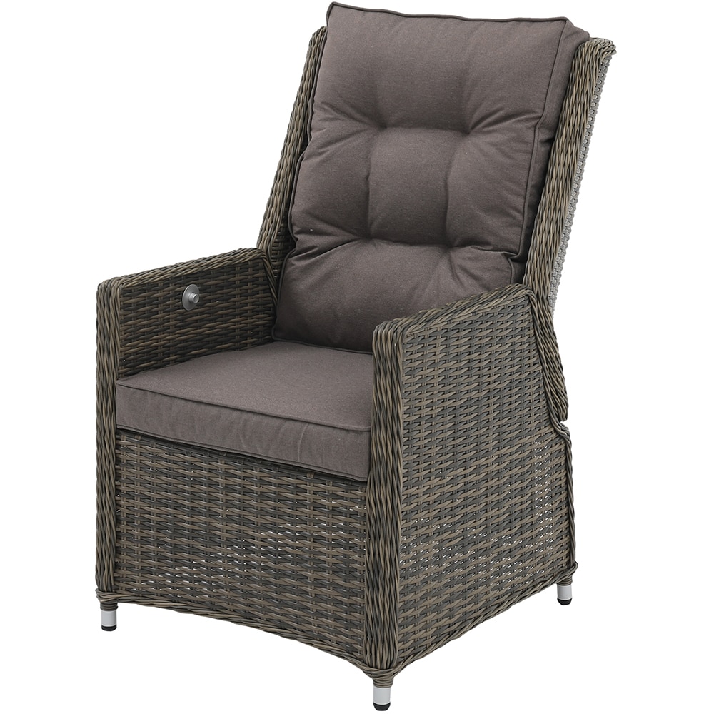 Set mobilier gradina GOODHOME Emali, 4 piese, gri inchis