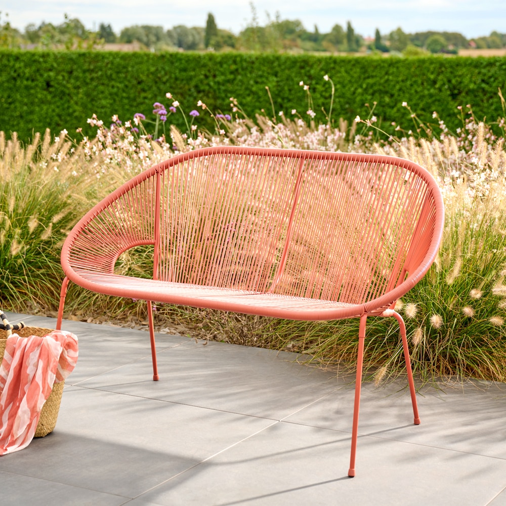 Banca gradina Hosti, otel, 124.5 x 71 x 81 cm, portocaliu