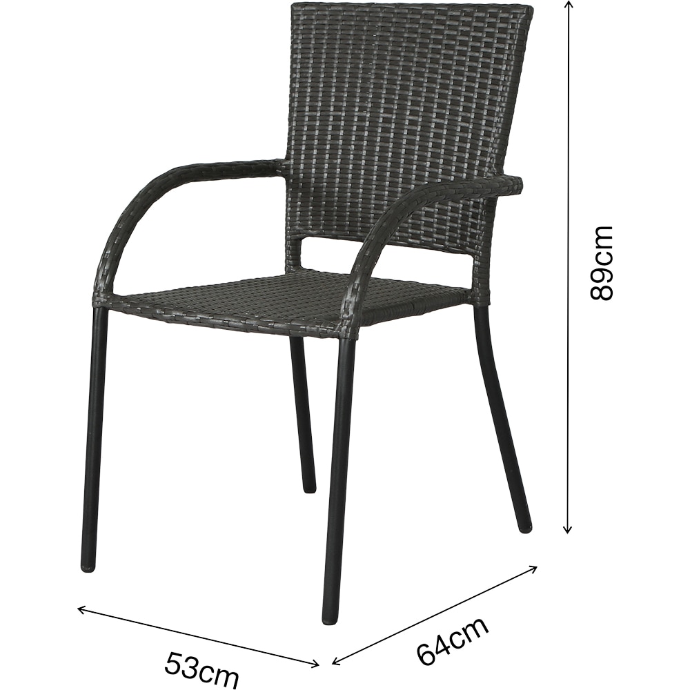 Set mobilier gradina GOODHOME Derry, 5 piese, gri