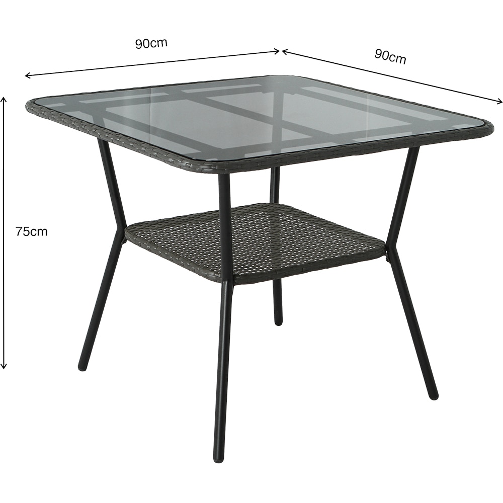 Set mobilier gradina GOODHOME Derry, 5 piese, gri