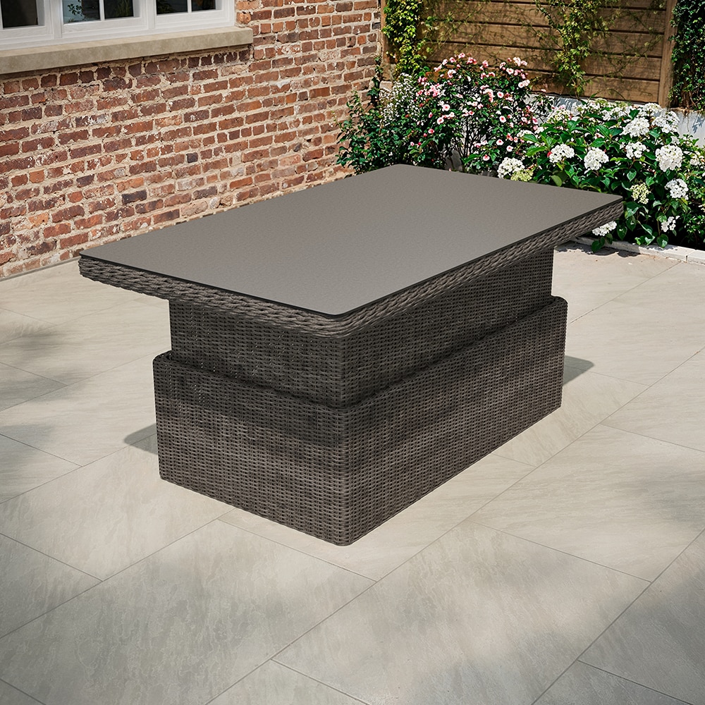 Set mobilier gradina GOODHOME Emali, 7 piese, gri