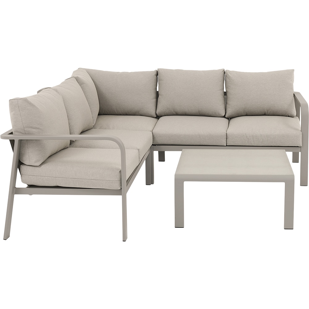 Set coltar gradina GOODHOME Mallia, 6 locuri, gri