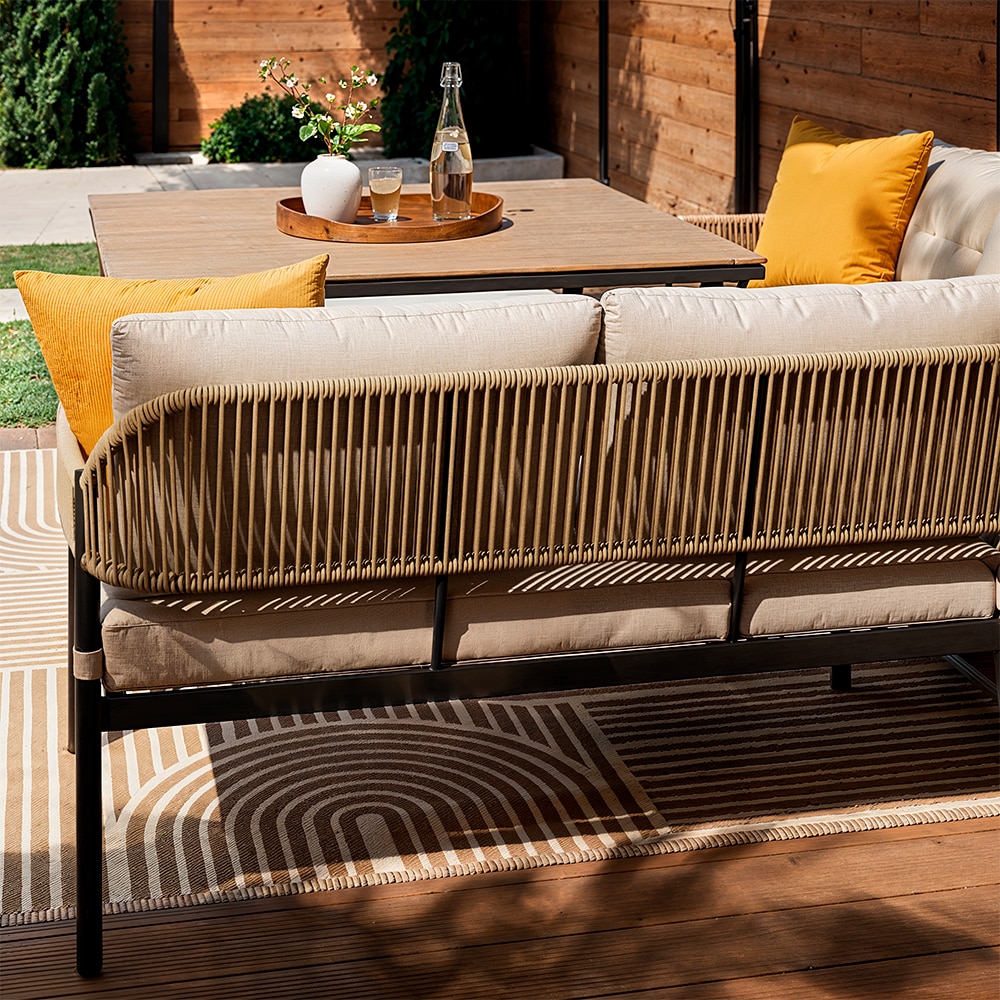 Set mobilier gradina GOODHOME Siliana, 2 piese, bej