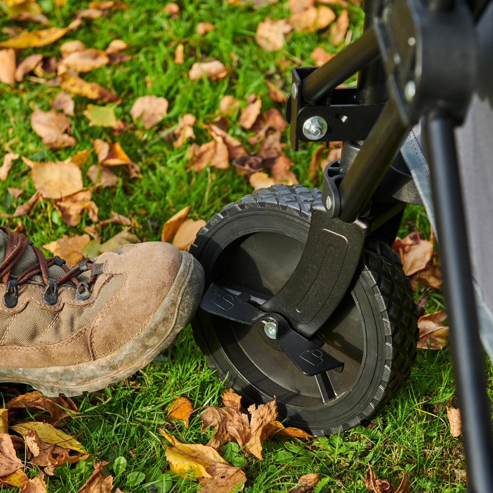 Carucior gradina Vatani, poliester, 50 x 100 x 96 cm, gri