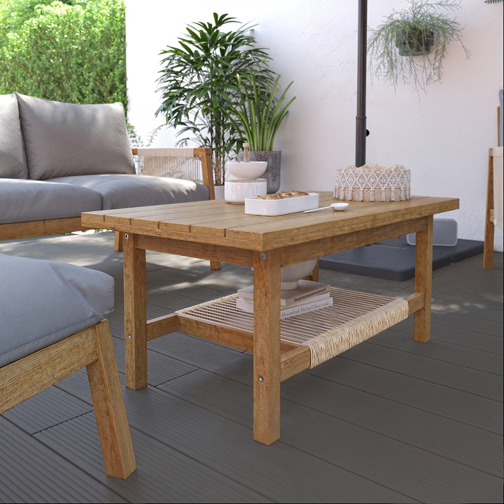 Set mobilier gradina GOODHOME Dalaba, 4 piese, gri