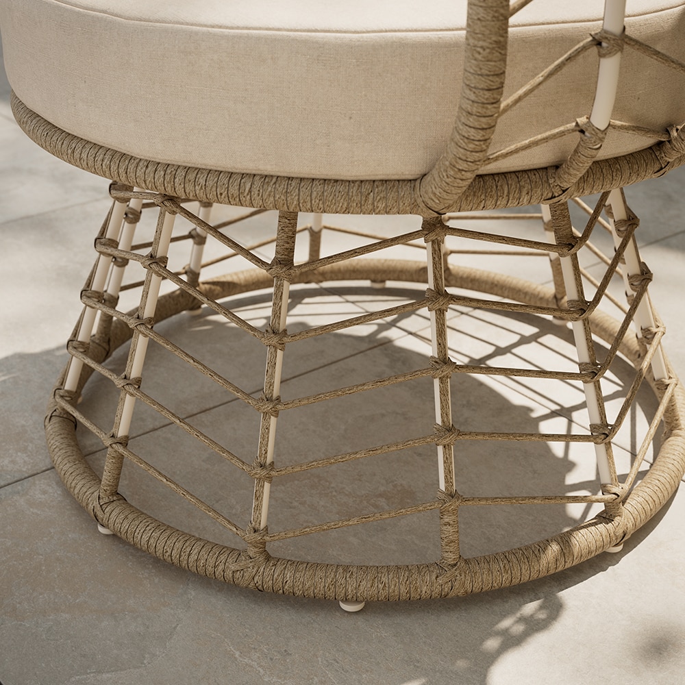 Set mobilier gradina GOODHOME Omalos, 4 piese, crem