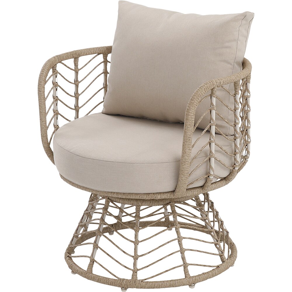 Set mobilier gradina GOODHOME Omalos, 4 piese, crem