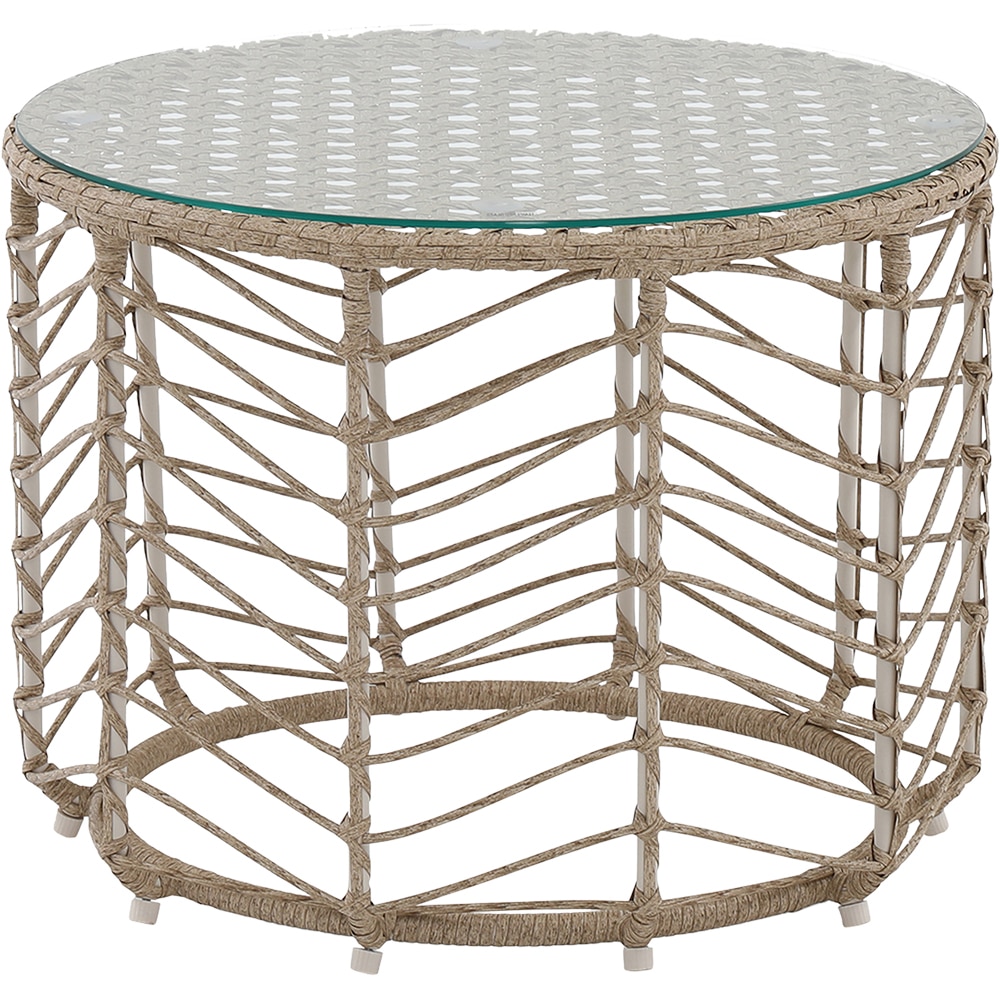 Set mobilier gradina GOODHOME Omalos, 4 piese, crem