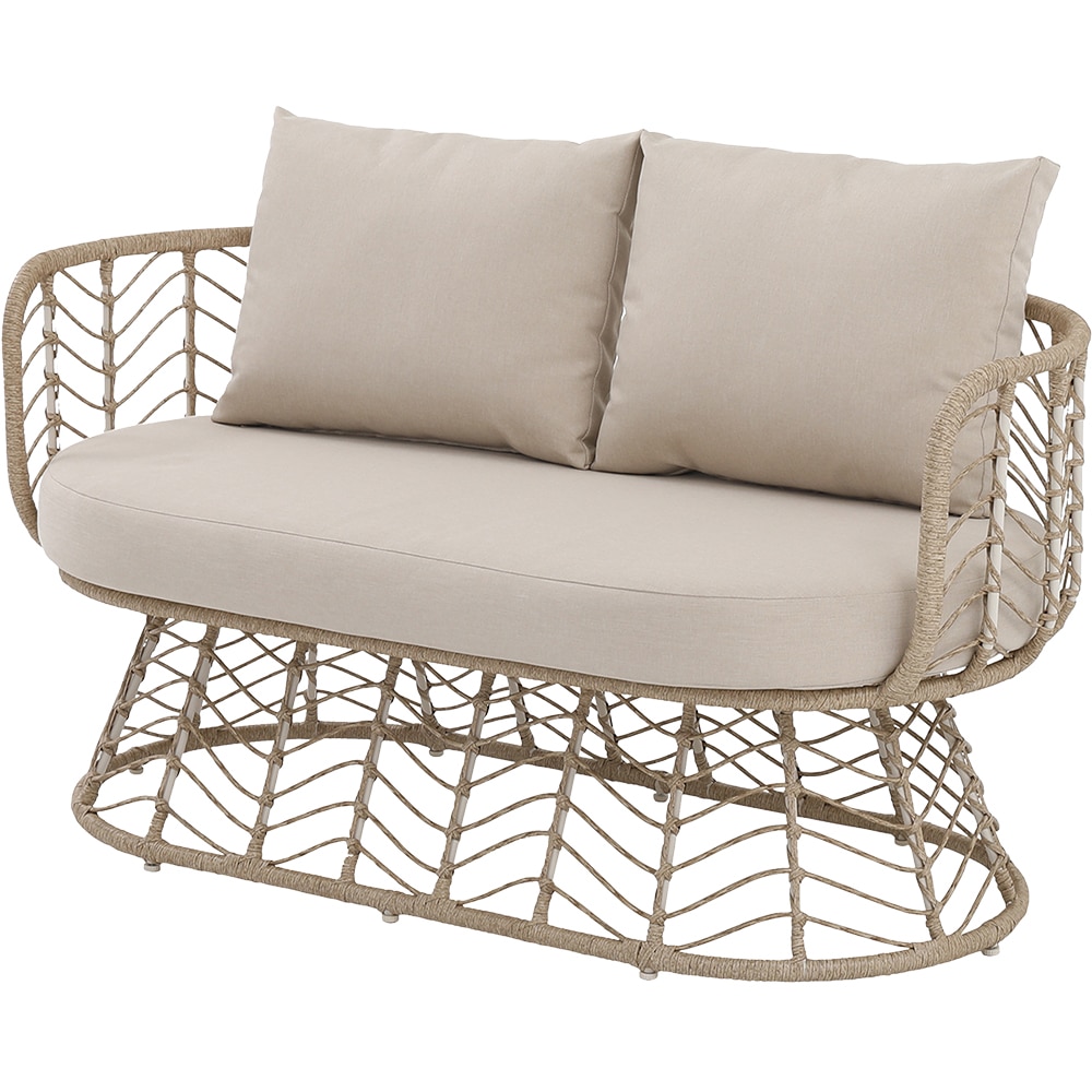 Set mobilier gradina GOODHOME Omalos, 4 piese, crem