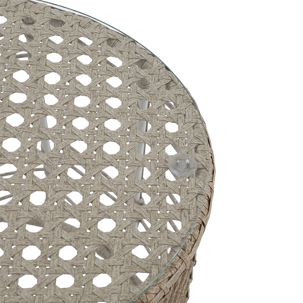 Set mobilier gradina GOODHOME Omalos, 4 piese, crem