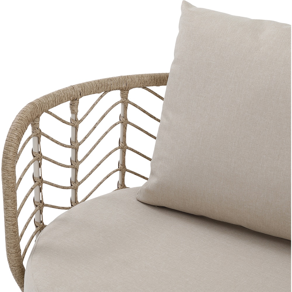 Set mobilier gradina GOODHOME Omalos, 4 piese, crem