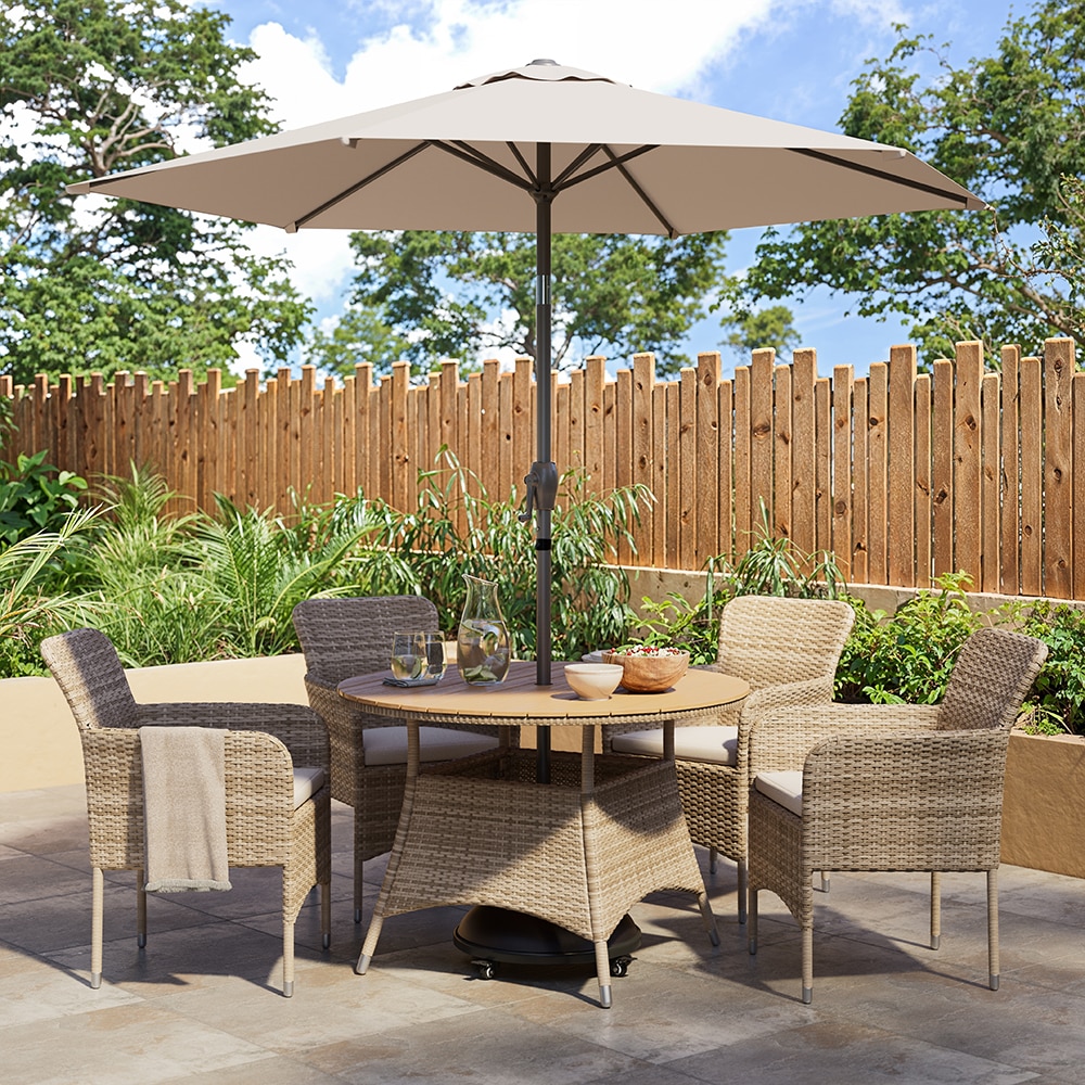 Masa GOODHOME Elos, 4 locuri, maro